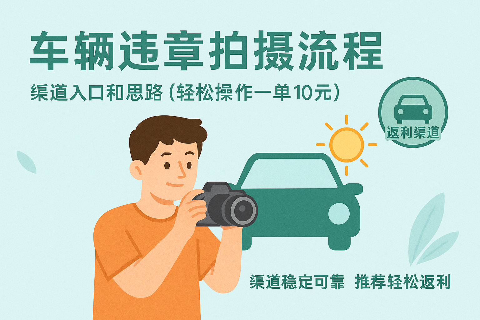 车辆违章拍摄流程_渠道入口和思路（轻松操作一单10元）-叮当库